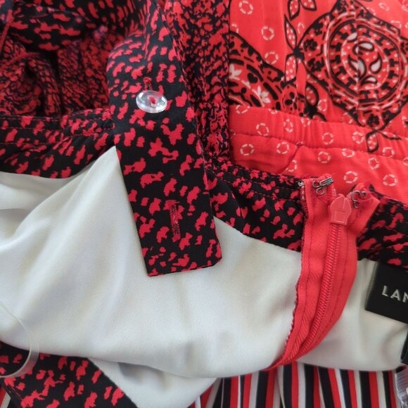 Lane Bryant sleeveless red bandana Patchwork Midi Bohemian Midi Summer dress 16 - Picture 12 of 16